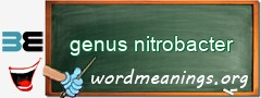 WordMeaning blackboard for genus nitrobacter